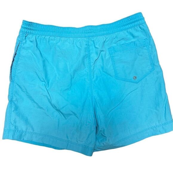 Polo Ralph Lauren Men's Aqua Blue Solid Traveler 5.5" Swim Trunks Sz M - Picture 2 of 9